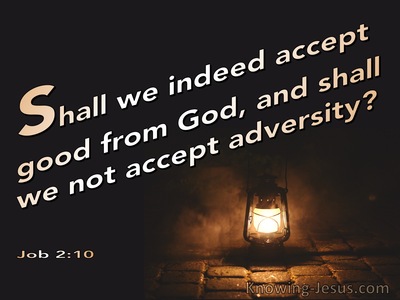 Job 2:10 Shall We Accept Good From God And Not Evil (brown)
